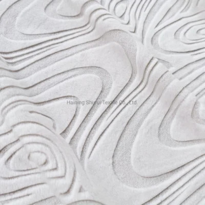 Tessuto in maglia di velluto devorato 100% poliestere per materasso e federa