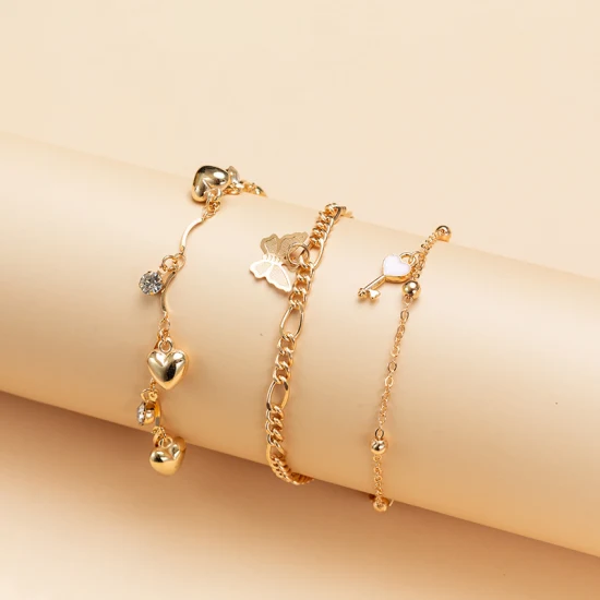 Bracciale in oro 14k con conchiglia e perle naturali d'acqua dolce intarsiate